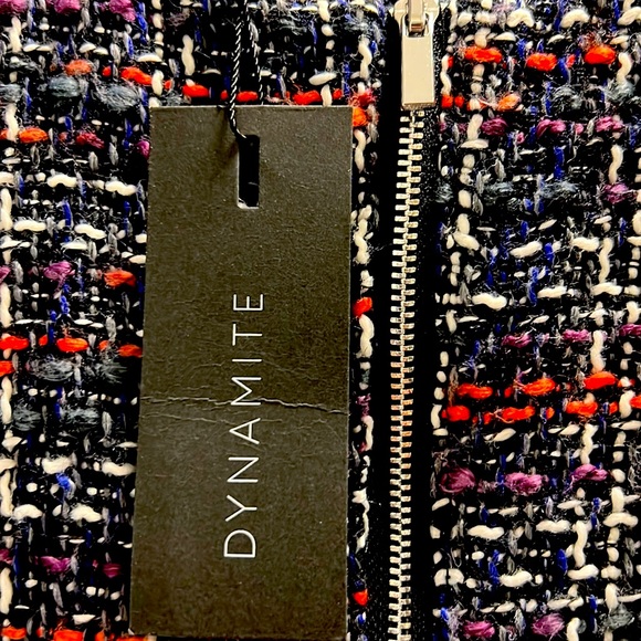 Square neck tweed dress - Picture 4 of 5